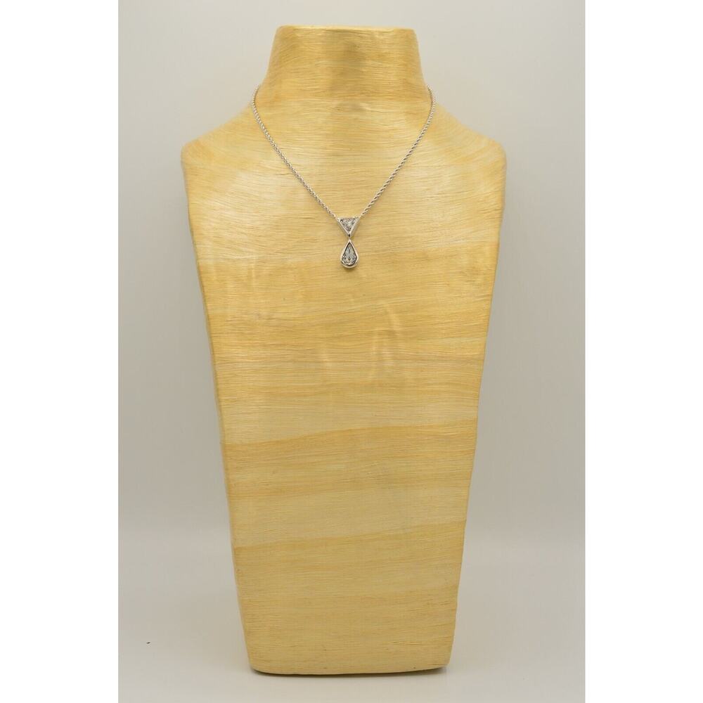 Christian Dior Vintage Crystal Pendant Collar Necklace Rhinestone Signed Bin7 - Picture 4 of 12